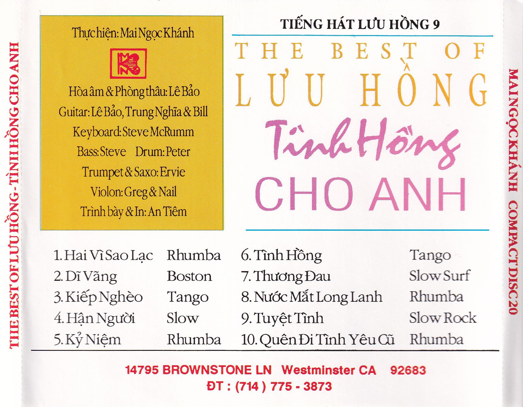 TÌNH HỒNG CHO ANH - MAI NGỌC KHÁNH CD20 - LƯU HỒNG - Ảnh 2