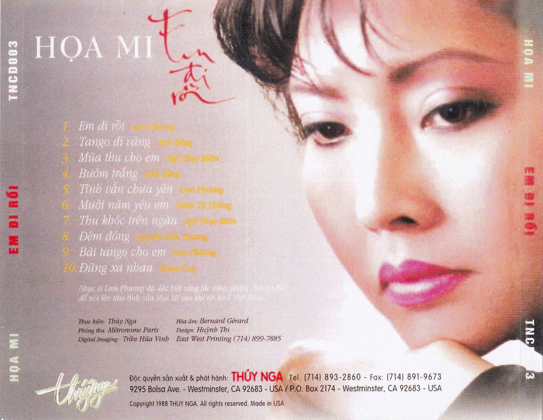 EM ĐI RỒI - HOẠ MI - THUÝ NGA CD3 - Ảnh 2