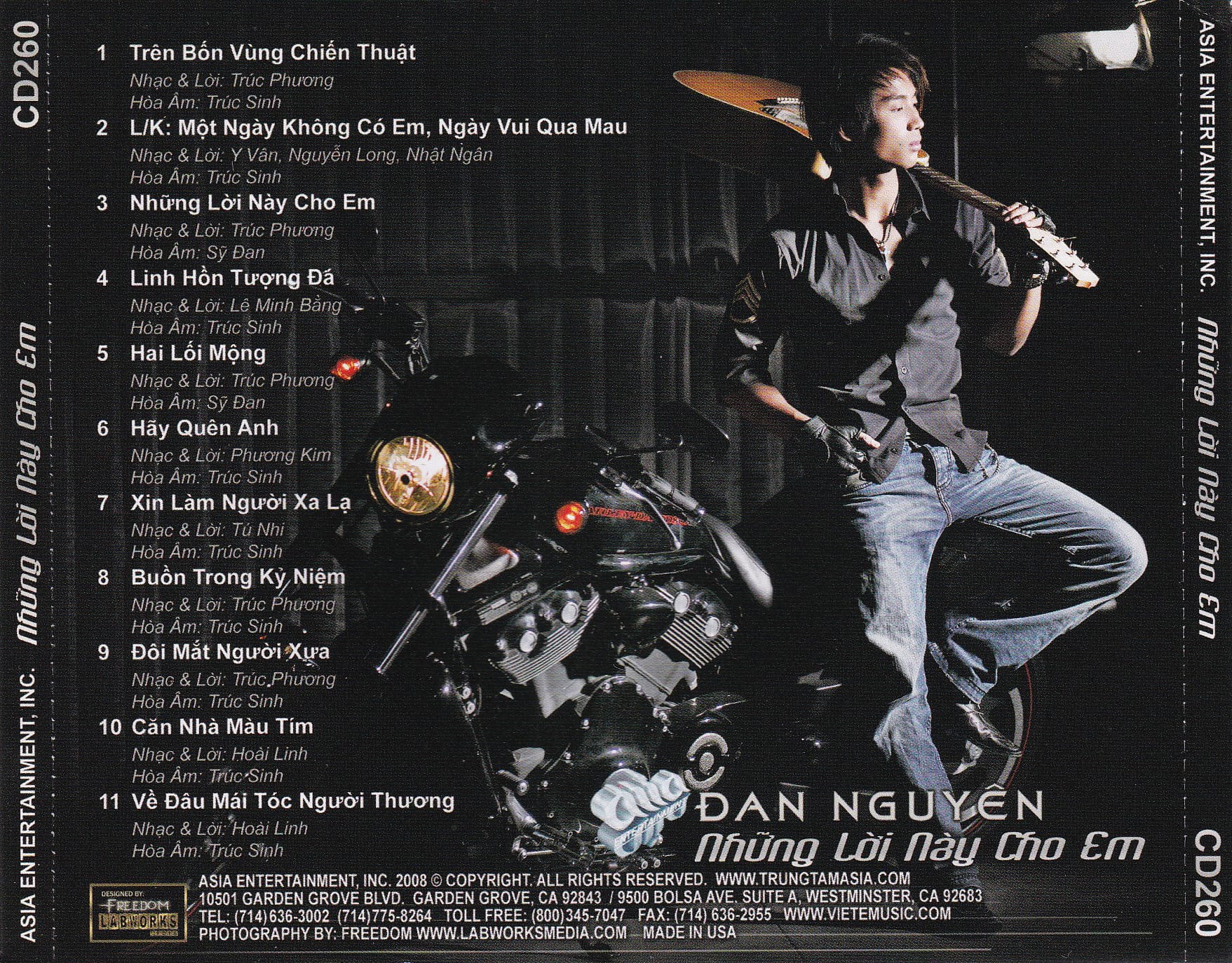 NHỮNG LỜI NÀY CHO EM - ASIA CD260 - ĐAN NGUYÊN - Ảnh 2