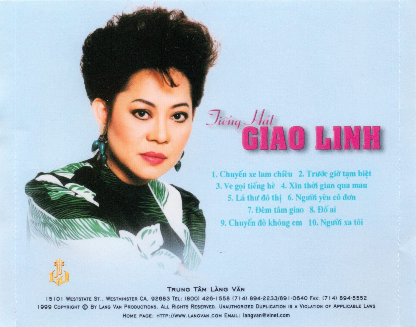 THE BEST OF GIAO LINH - LÀNG VĂN CD103 - Ảnh 2