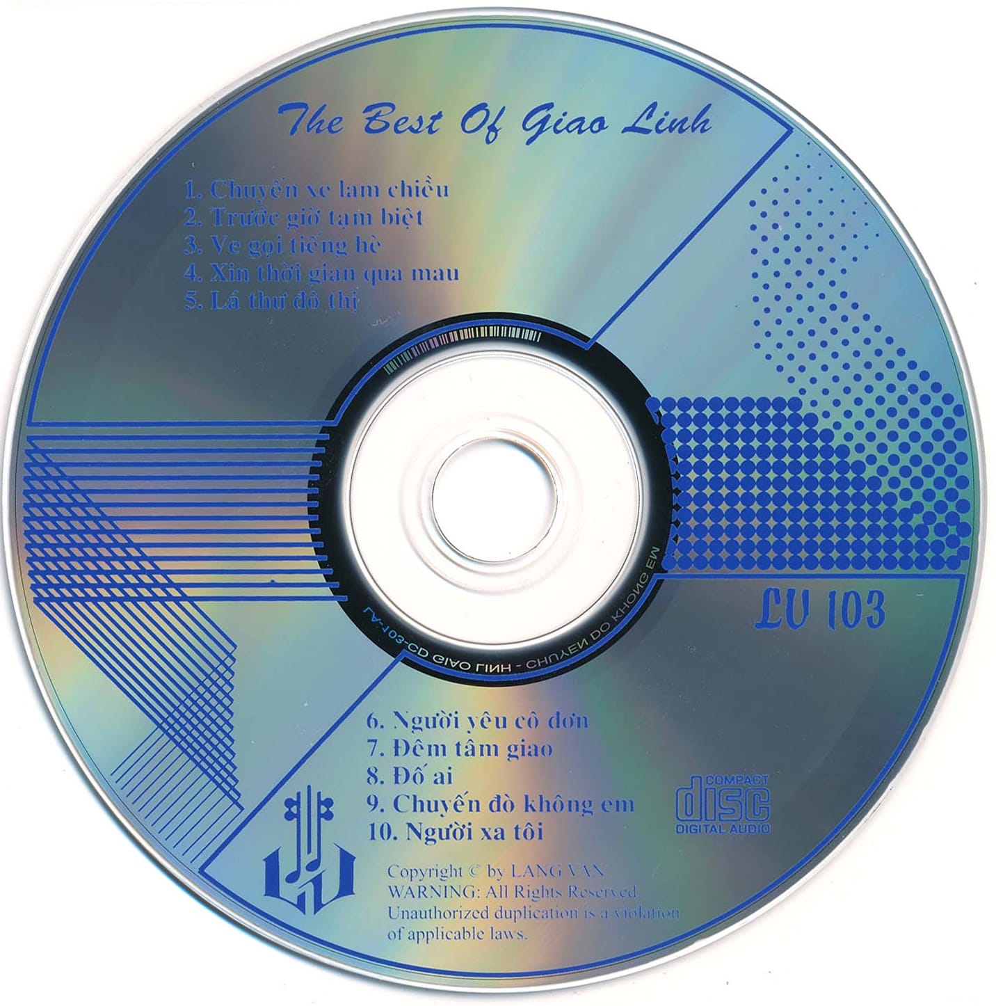 THE BEST OF GIAO LINH - LÀNG VĂN CD103 - Ảnh 3