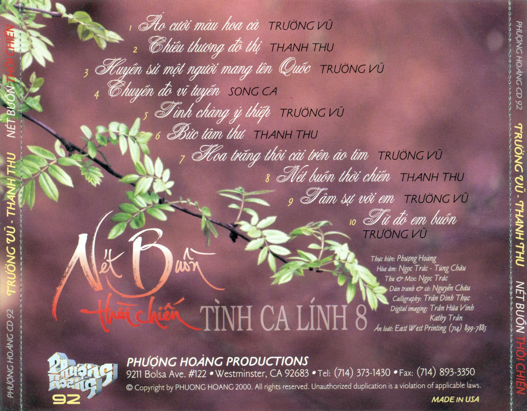 NÉT BUỒN THỜI CHIẾN - PHƯỢNG HOÀNG CD92 - TRƯỜNG VŨ - Ảnh 2