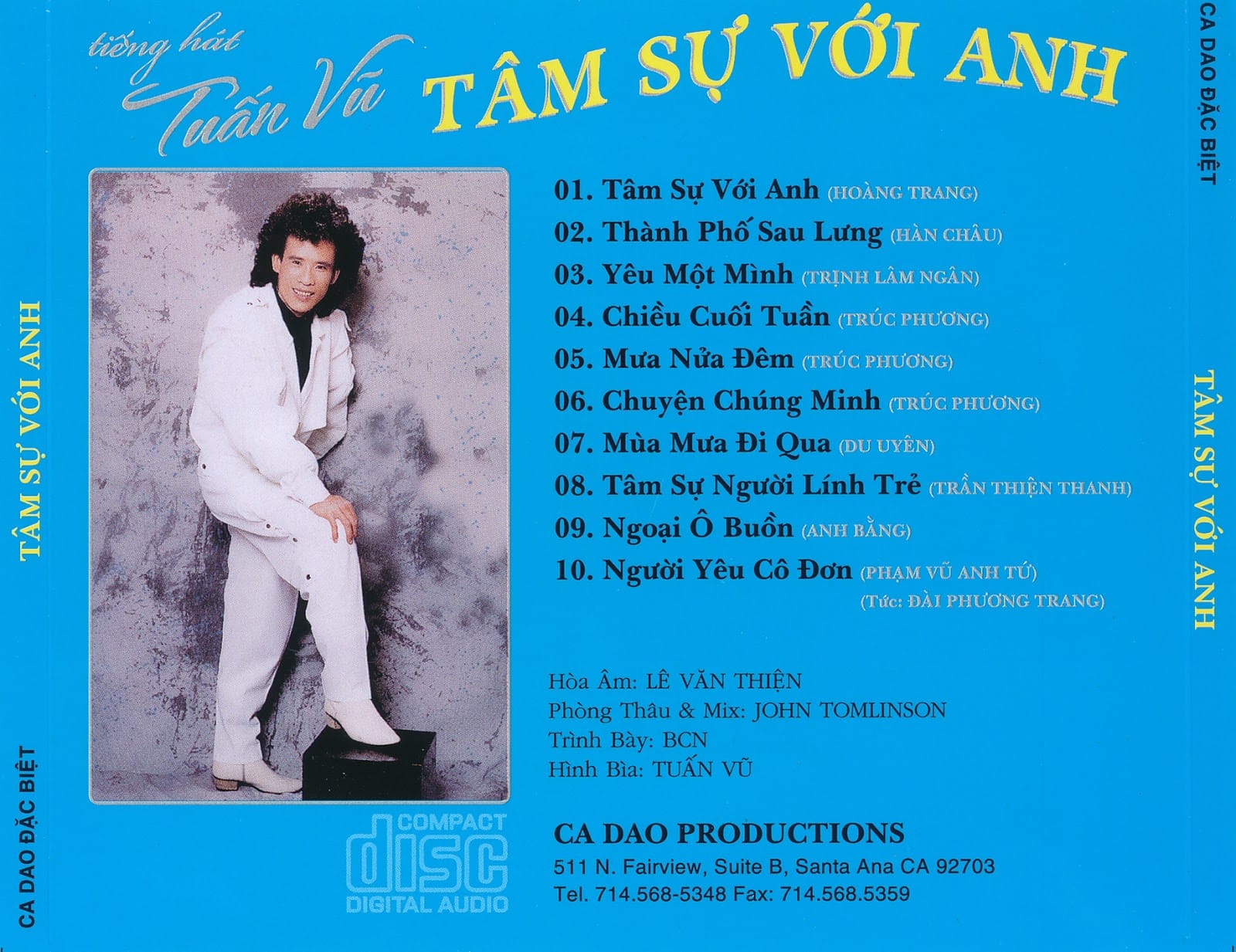 TÂM SỰ VỚI ANH - TUẤN VŨ - CA DAO CD - Ảnh 2