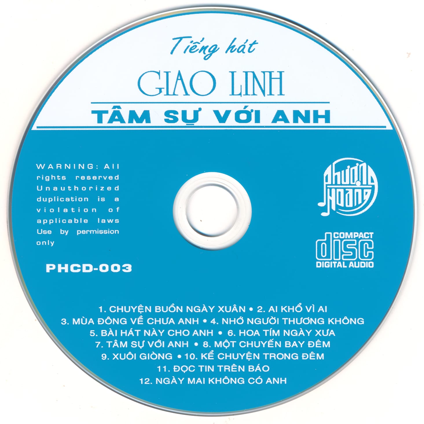 GIAO LINH - TÂM SỰ VỚI ANH - PHƯỢNG HOÀNG CD3 - Ảnh 3