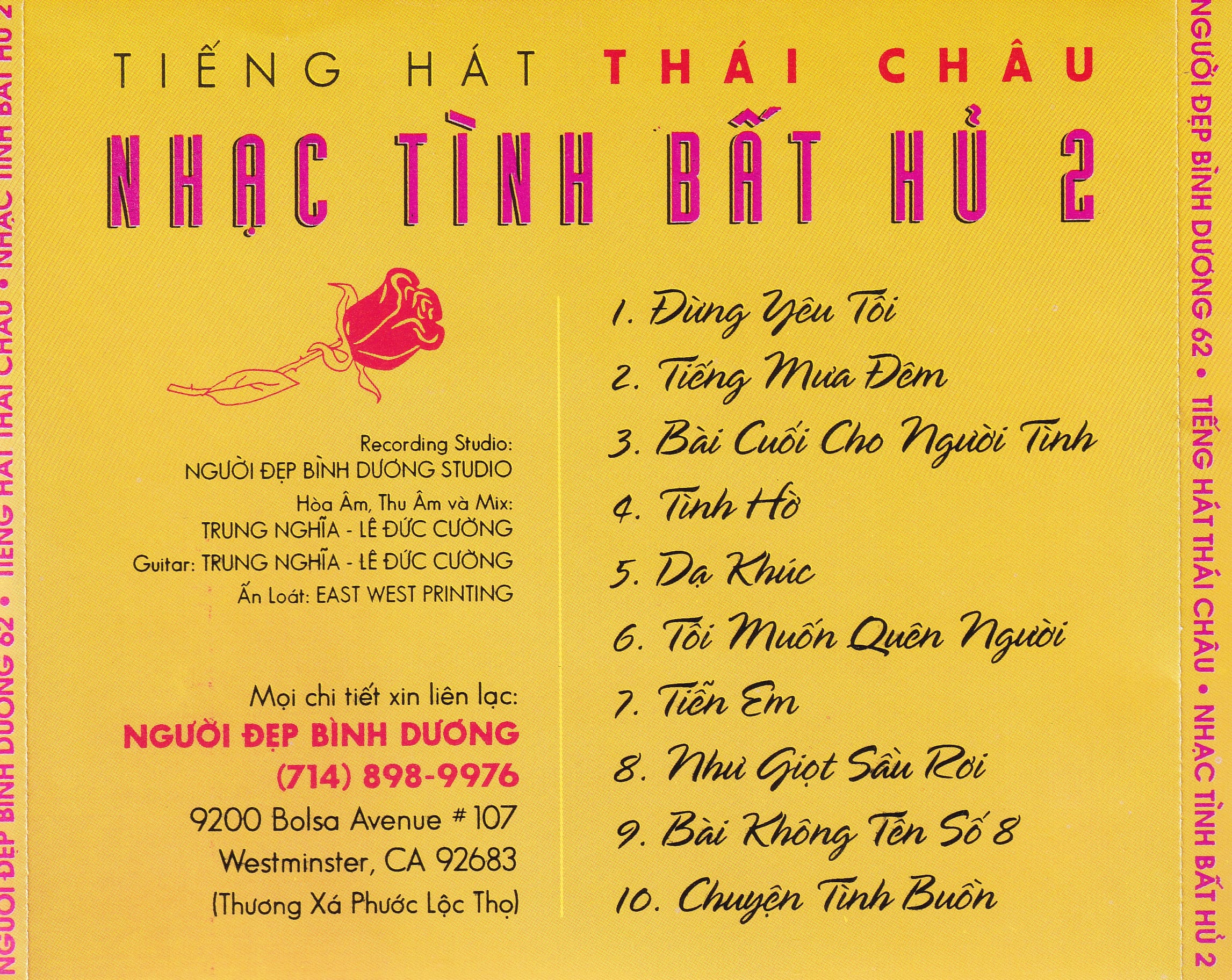NHẠC TÌNH BẤT HỦ 2 - THÁI CHÂU - NĐBD CD62 - Ảnh 2