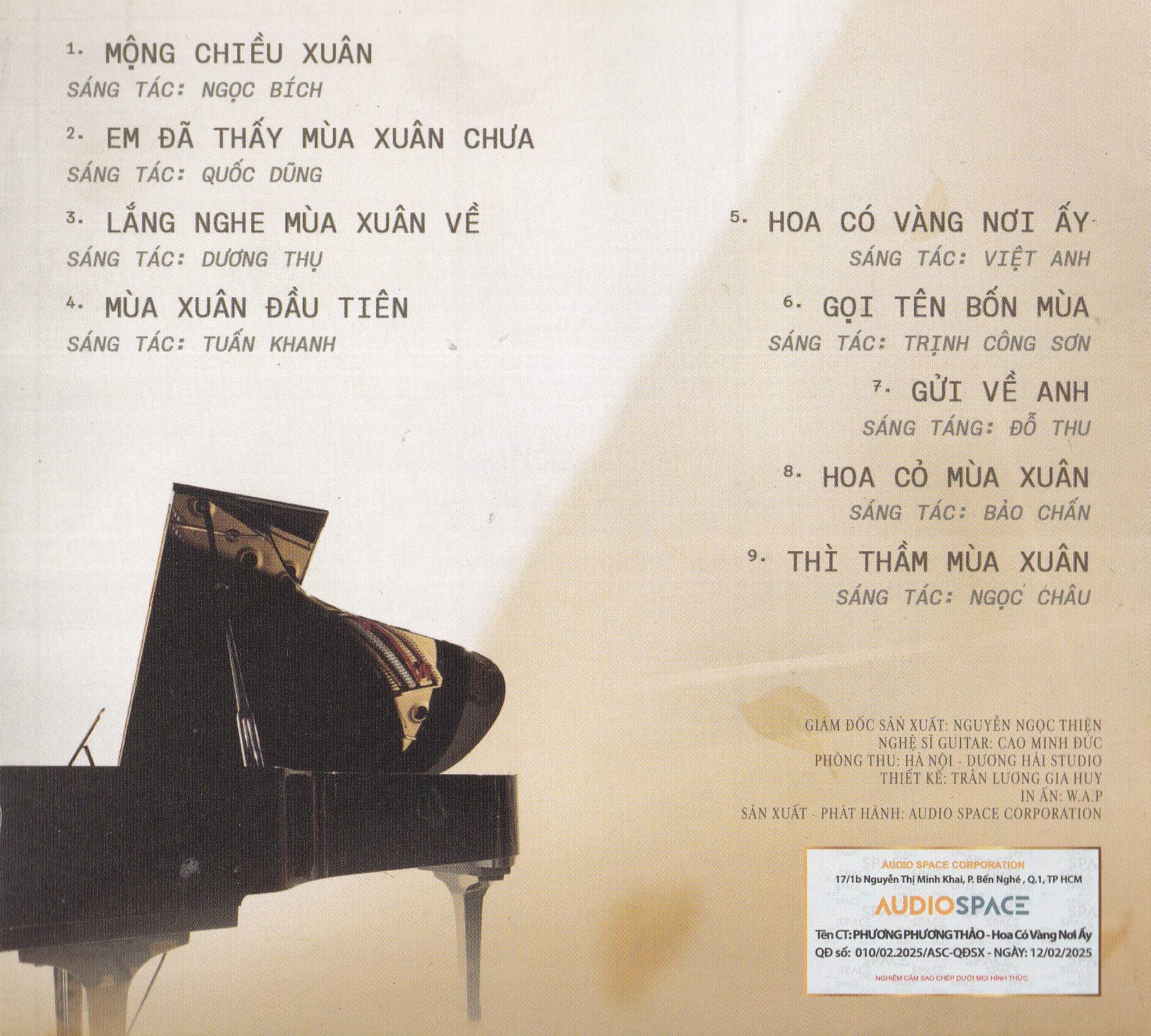 HOA CÓ VÀNG NƠI ẤY - PHƯƠNG PHƯƠNG THẢO - AUDIO SPACE CD - Ảnh 2