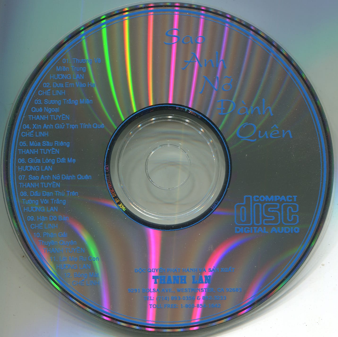 SAO ANH NỠ ĐÀNH QUÊN - THANH TUYỀN & CHẾ LINH & HƯƠNG LAN - THANH LAN CD27 (MADE BY) - Ảnh 3
