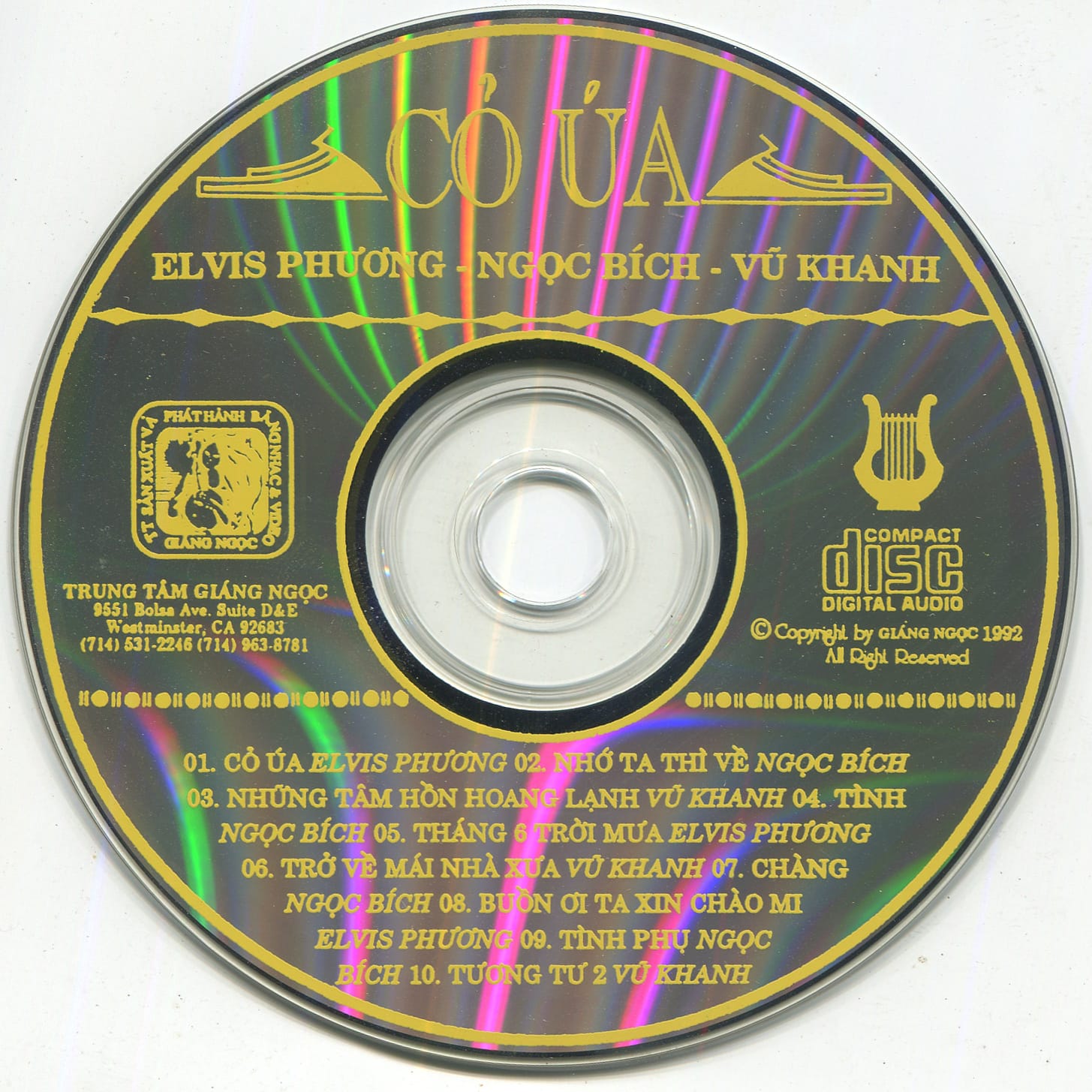 CỎ ÚA - GIÁNG NGỌC CD (JVC) - Ảnh 3