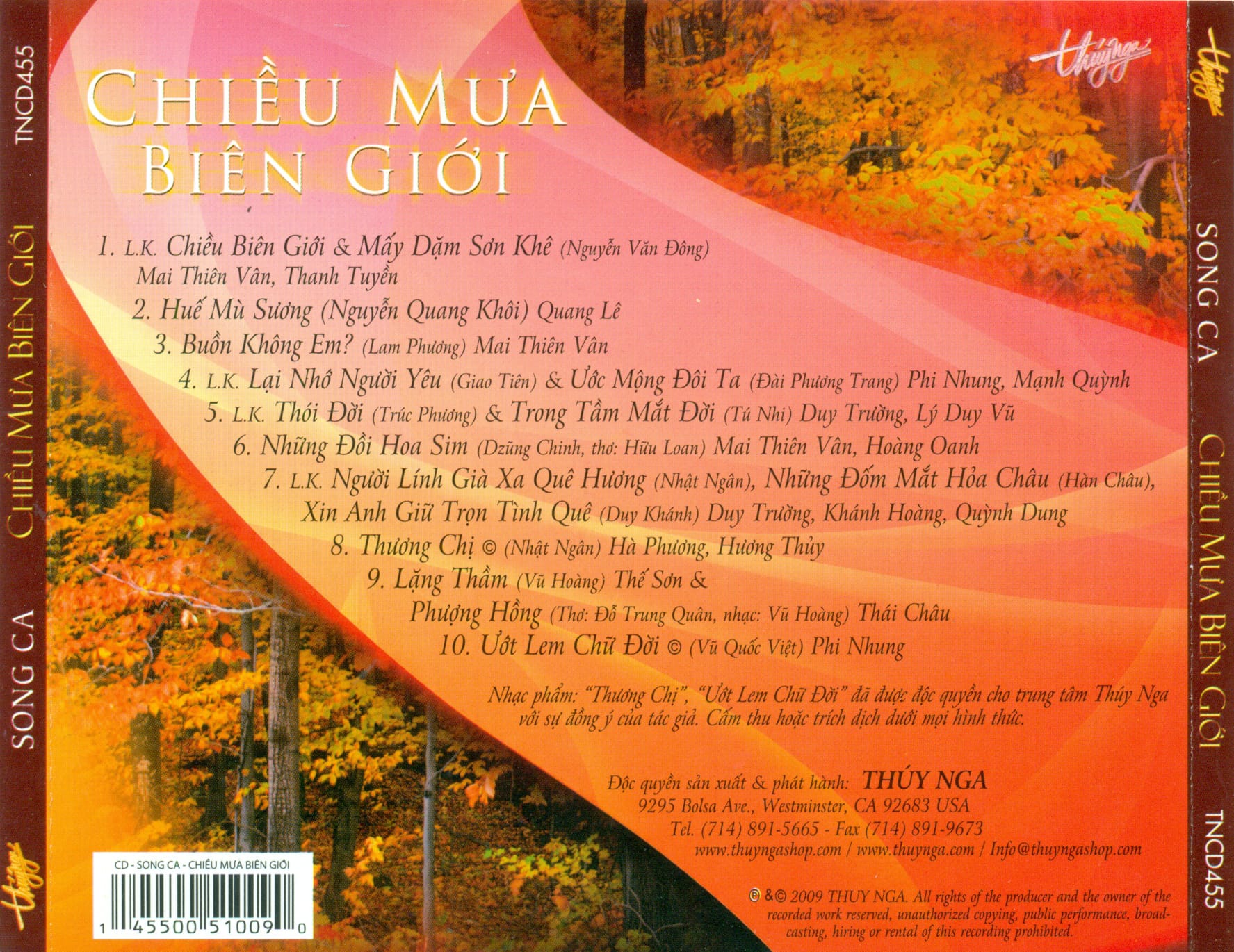 CHIỀU MƯA BIÊN GIỚI - THUÝ NGA CD455 - Ảnh 2