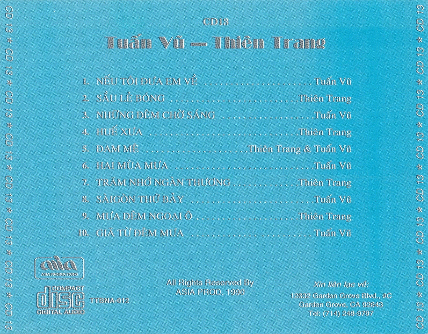 ĐAM MÊ - TUẤN VŨ & THIÊN TRANG - ASIA CD13 - Ảnh 2