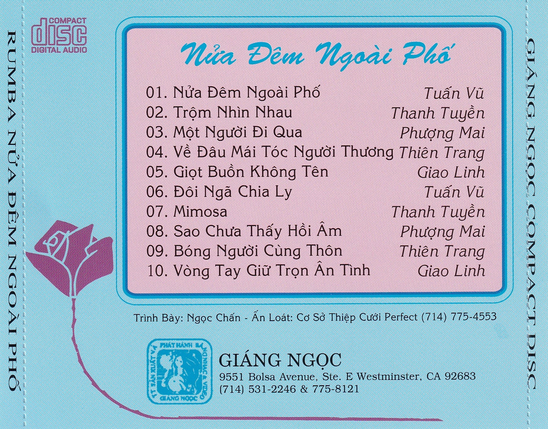 NỬA ĐÊM NGOÀI PHỐ - RUMBA - GIÁNG NGỌC CD - Ảnh 2
