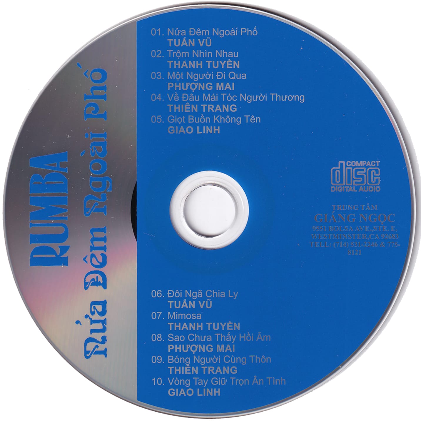 NỬA ĐÊM NGOÀI PHỐ - RUMBA - GIÁNG NGỌC CD - Ảnh 3