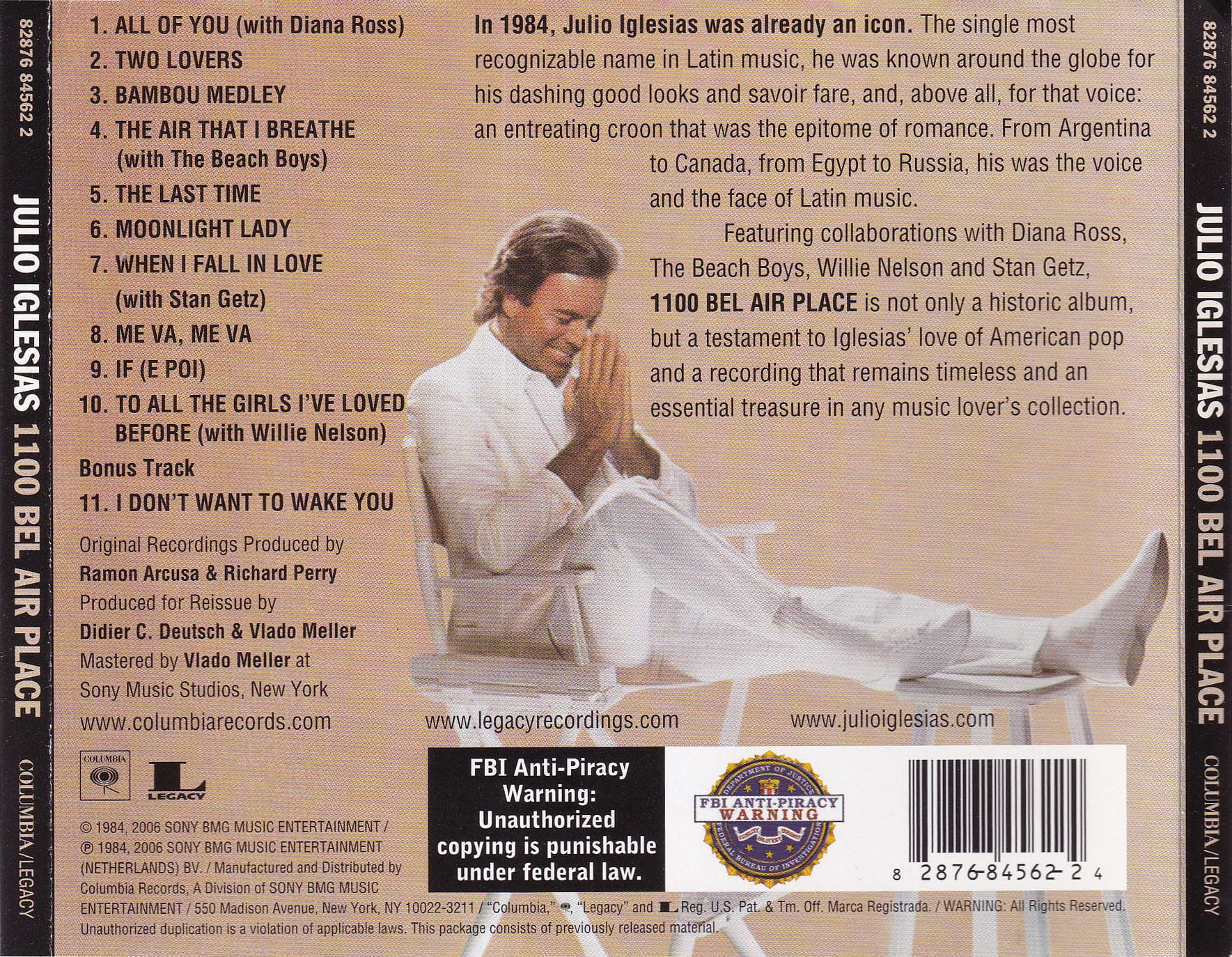 1100 BEL AIR PLACE - JULIO IGLESIAS - Ảnh 2