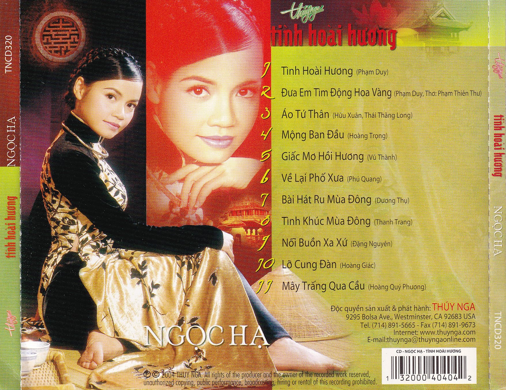 TÌNH HOÀI HƯƠNG - NGỌC HẠ - THUÝ NGA CD320 - Ảnh 2