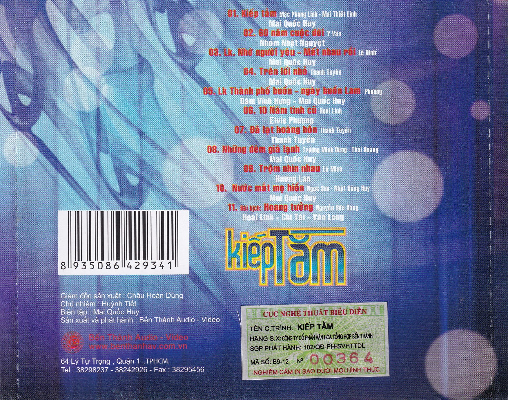KIẾP TẰM - MAI QUỐC HUY 7 - SÀI GÒN AUDIO CD - Ảnh 2