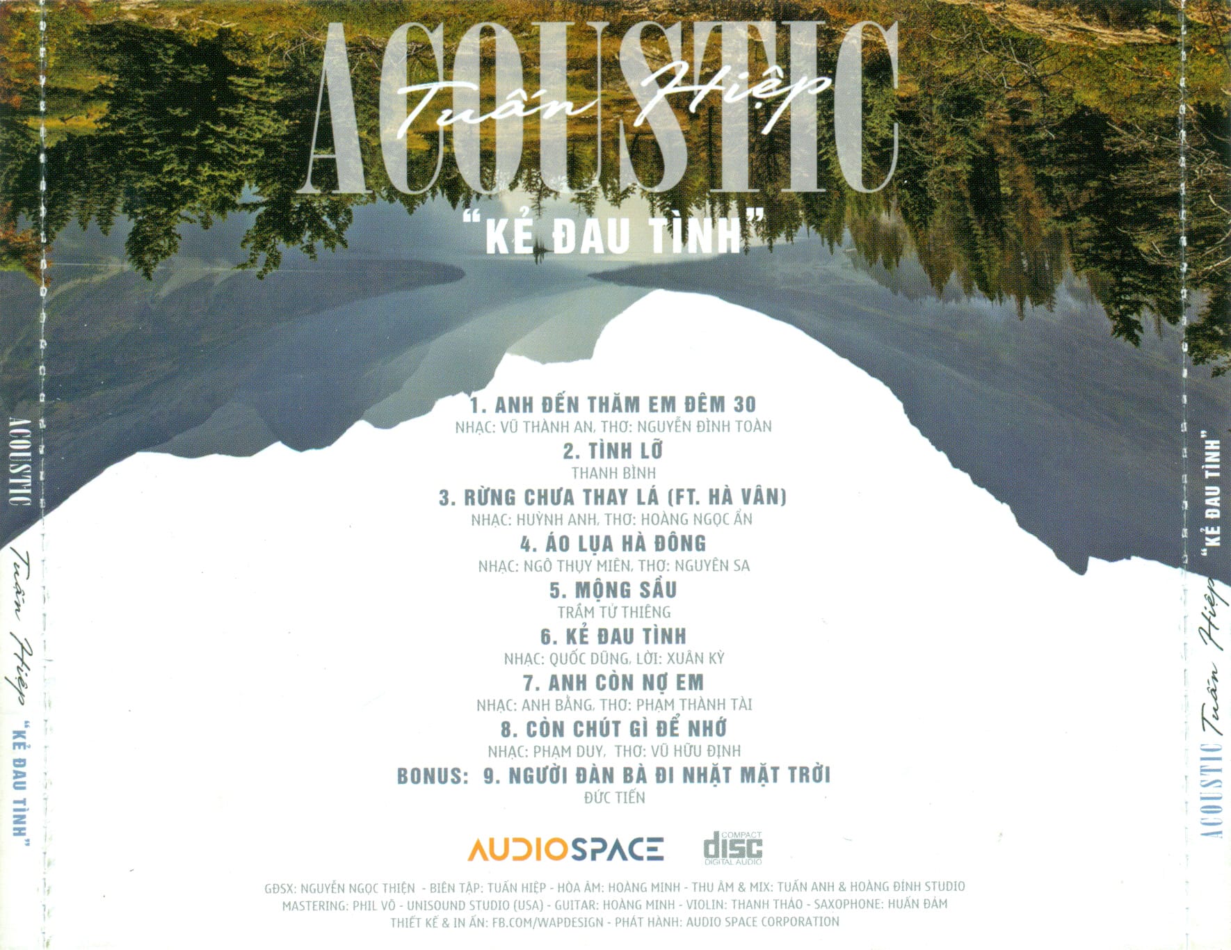 TUẤN HIỆP ACOUSTIC - KẺ ĐAU TÌNH - AUDIO SPACE CD - Ảnh 2