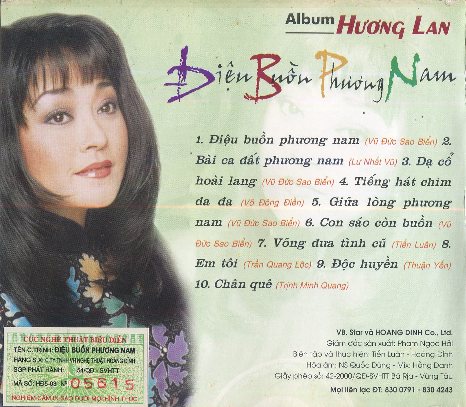 ĐIỆU BUỒN PHƯƠNG NAM - HƯƠNG LAN - HOÀNG ĐỈNH CD - Ảnh 2